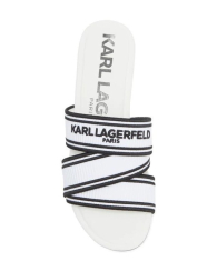 Женские шлепанцы Karl Lagerfeld Paris с логотипом 39 (8,5 US) 25,5 см Белый 1159844842