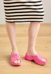 Жіночі шльопанці Bae Slide Crocs на платформі 38-39 (w8 US) 26 см Рожевий 1159850953