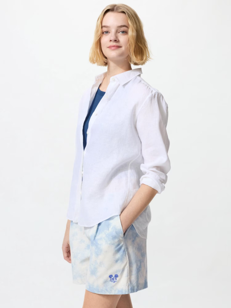 Жіночі шорти UNIQLO з принтом 1159840957 (Блакитний M)