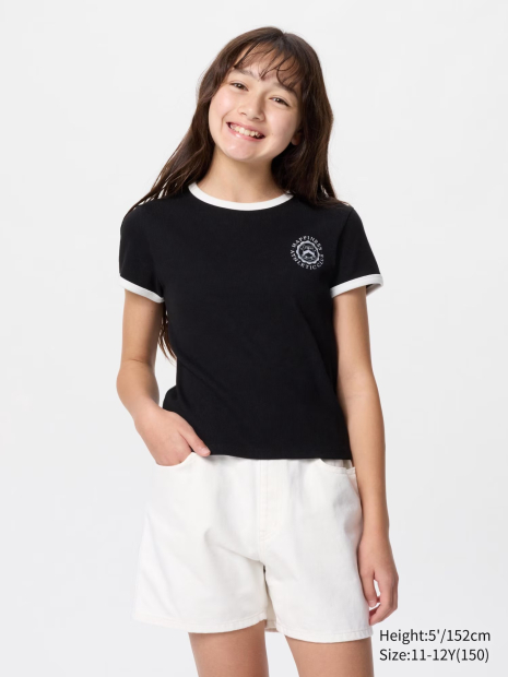 Детские джинсовые шорты UNIQLO 1159843085 (Белый 115-125)