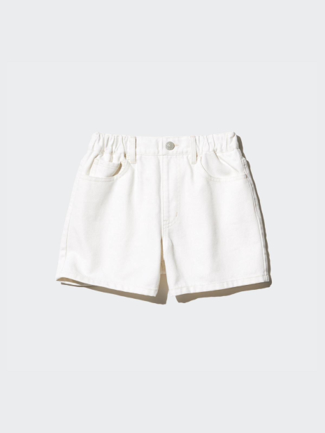 Детские джинсовые шорты UNIQLO 1159843085 (Белый 115-125)