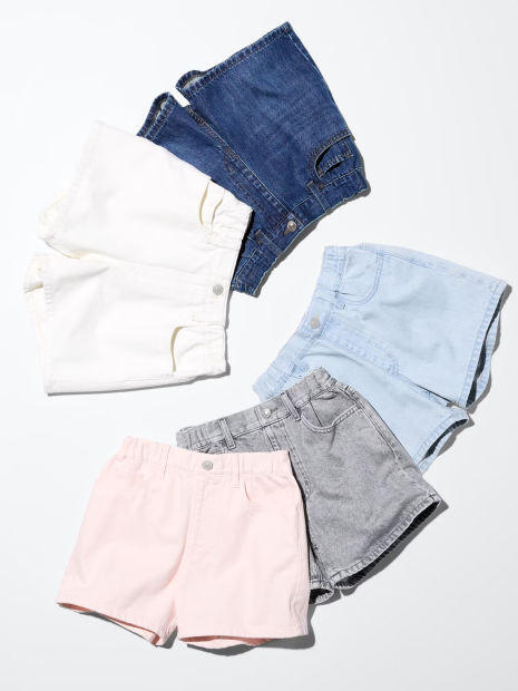 Детские джинсовые шорты UNIQLO 1159843085 (Белый 115-125)