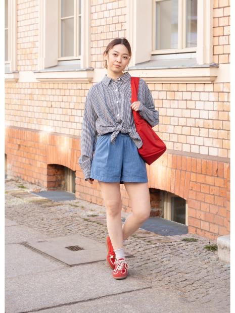 Жіночі джинсові шорти UNIQLO з кишенями 1159845063 (Блакитний S)