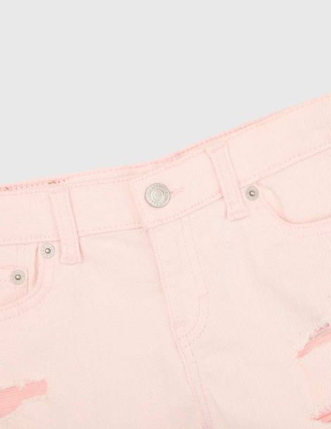 Джинсовые шорты Levi's для девочек 1159845865 (Розовый 6X)