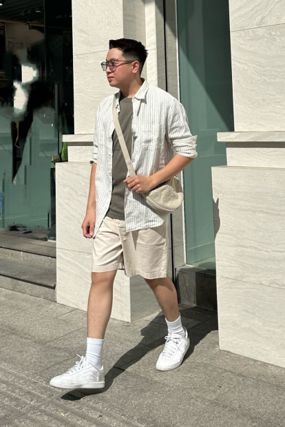 Легкие шорты из льняной смеси UNIQLO 1159846162 (Молочный XL)