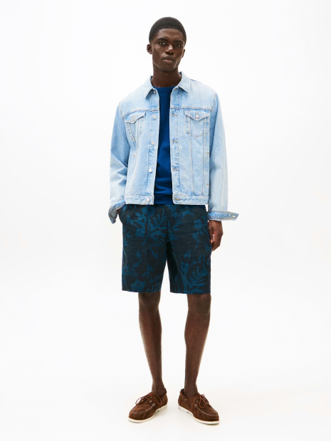 Мужские льняные шорты Tommy Hilfiger 1159849068 (Черный/Синий 38)