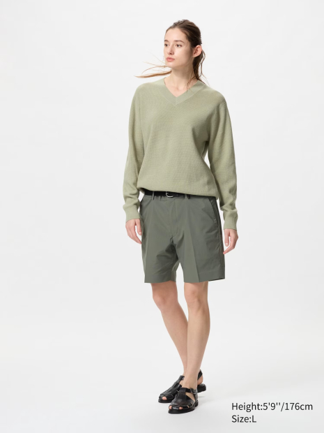 Эластичные шорты UNIQLO 1159849109 (Зеленый L)