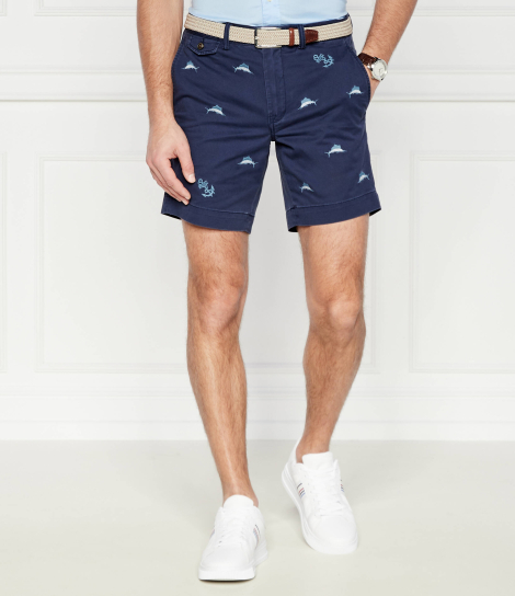 Мужские шорты Polo Ralph Lauren с вышивкой 1159849960 (Синий 42)