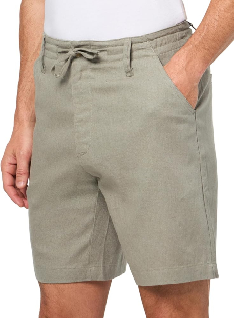 Мужские шорты GUESS из смеси льна 1159851027 (Зеленый 33)