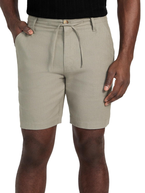 Мужские шорты GUESS из смеси льна 1159851027 (Зеленый 33)