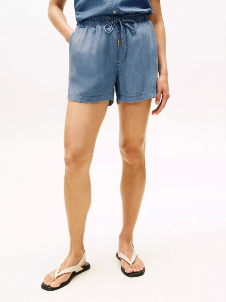 Легкие летние шорты Tommy Hilfiger 1159851387 (Синий S)