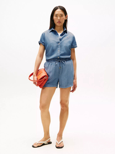 Легкие летние шорты Tommy Hilfiger 1159851387 (Синий S)