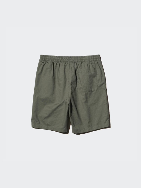 Лёгкие льняные мужские шорты UNIQLO 1159851390 (Оливковый L)
