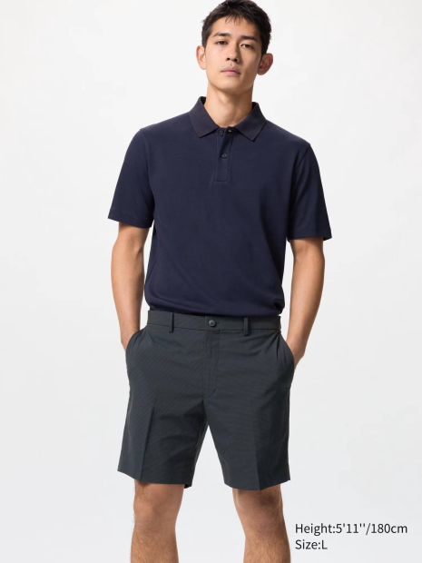 Еластичні шорти UNIQLO в клітину 1159852380 (Синій M)