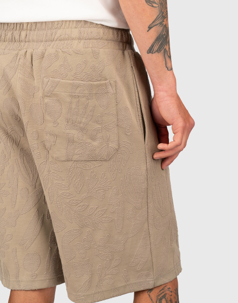 Мужские жаккардовые шорты GUESS 1159859533 (Бежевый M)