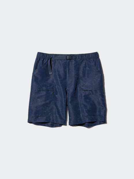 Легкие шорты UNIQLO с принтом 1159860269 (Синий M)