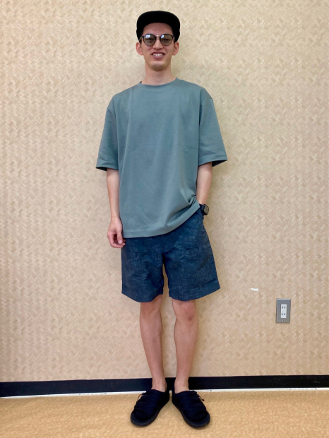 Легкие шорты UNIQLO с принтом 1159860269 (Синий M)