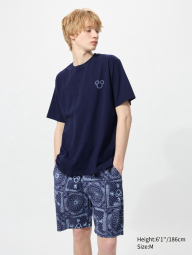 Легкие шорты Disney in Blue от UNIQLO с принтом 1159842260 (Синий S)