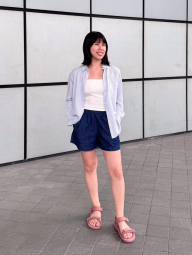 Женские джинсовые шорты UNIQLO с карманами 1159844525 (Синий S)