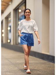 Жіночі джинсові шорти UNIQLO з кишенями 1159845063 (Блакитний S)