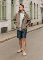 Льняні чоловічі шорти UNIQLO з кишенями 1159845116 (Синій M)
