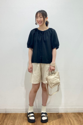 Легкие шорты из льняной смеси UNIQLO 1159846162 (Молочный XL)
