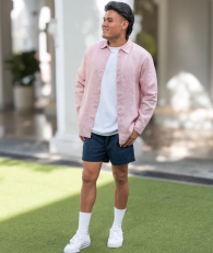 Легкі лляні чоловічі шорти UNIQLO 1159846592 (Синій 3XL)