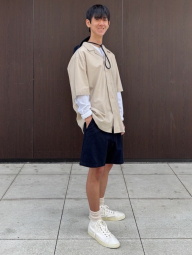 Легкі лляні чоловічі шорти UNIQLO 1159846592 (Синій 3XL)