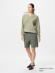 Эластичные шорты UNIQLO 1159849109 (Зеленый L)