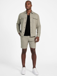 Мужские шорты GUESS из смеси льна 1159851027 (Зеленый 33)