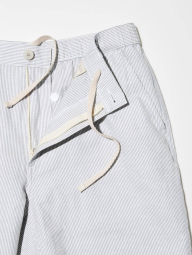 Лёгкие льняные мужские шорты UNIQLO в полоску 1159851452 (Серый 3XL)