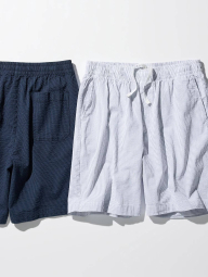 Легкі шорти UNIQLO DRY Stretch в смужку 1159854616 (Синій/Білий 3XL)