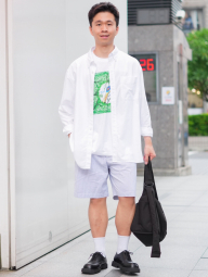 Легкі шорти UNIQLO DRY Stretch в смужку 1159854616 (Синій/Білий 3XL)