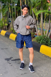 Легкие шорты UNIQLO с принтом 1159860269 (Синий M)