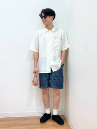 Легкие шорты UNIQLO с принтом 1159860269 (Синий M)