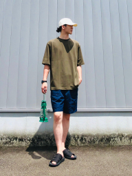 Легкие шорты UNIQLO с принтом 1159860269 (Синий M)