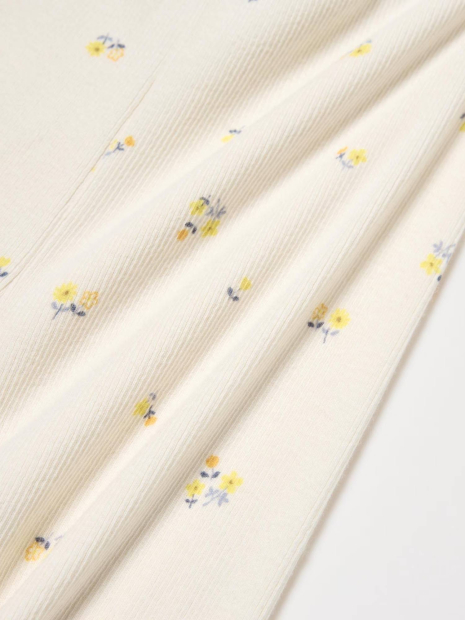 Детские штаны в рубчик UNIQLO леггинсы с принтом 1159859768 (Молочный 3-6М) на рост 55-65 см