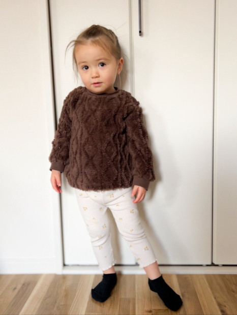 Детские штаны в рубчик UNIQLO леггинсы с принтом 1159859768 (Молочный 3-6М) на рост 55-65 см