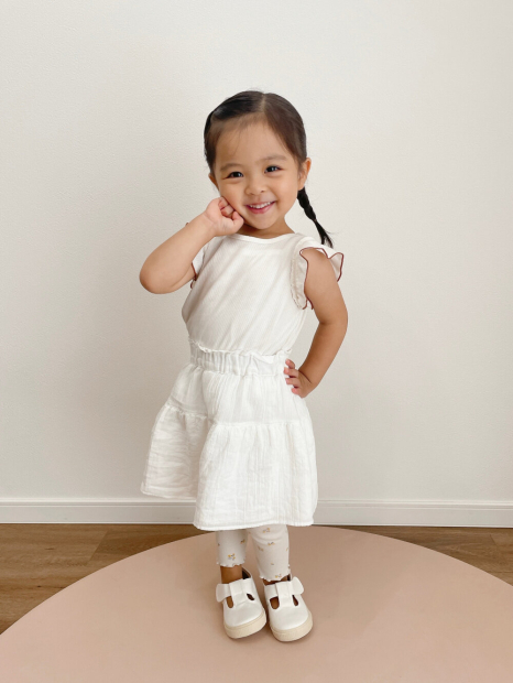 Детские штаны в рубчик UNIQLO леггинсы с принтом 1159859768 (Молочный 3-6М) на рост 55-65 см