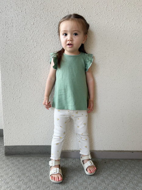 Детские штаны в рубчик UNIQLO леггинсы с принтом 1159859768 (Молочный 3-6М) на рост 55-65 см