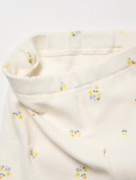 Детские штаны в рубчик UNIQLO леггинсы с принтом 1159859768 (Молочный 3-6М) на рост 55-65 см