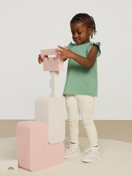 Детские штаны в рубчик UNIQLO леггинсы с принтом 1159859768 (Молочный 3-6М) на рост 55-65 см