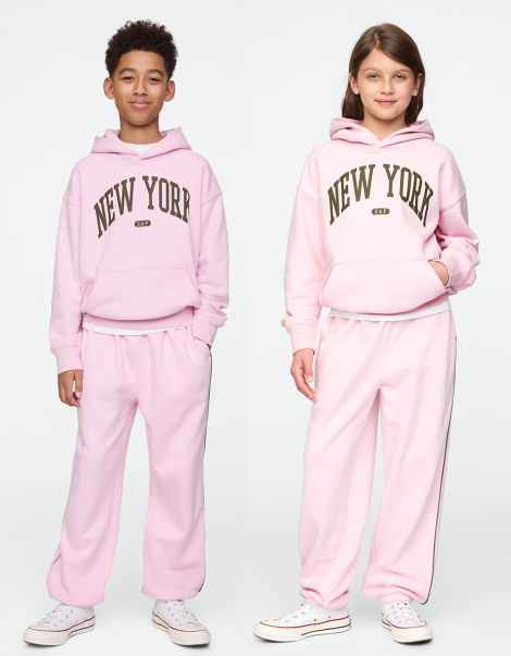 Спортивные штаны GAP на флисе 1159843585 (Розовый S)