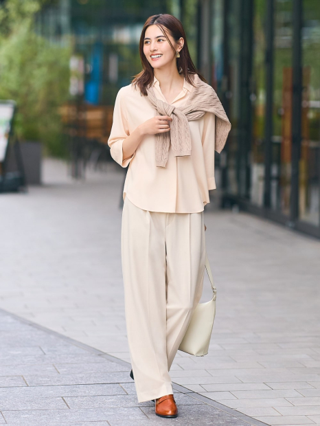 Широкі штани UNIQLO 1159839843 (Молочний XL)
