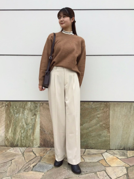 Широкі штани UNIQLO 1159839843 (Молочний XL)