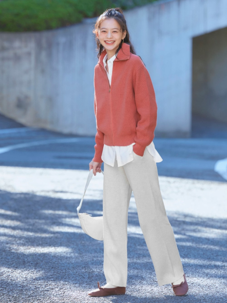 Женские трикотажные штаны UNIQLO в рубчик 1159842667 (Молочный XXL)