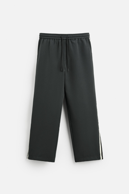 Мужские штаны ZARA с лампасами 1159842916 (Серый M)