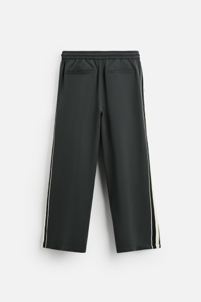 Мужские штаны ZARA с лампасами 1159842916 (Серый M)