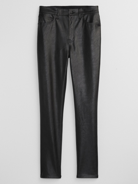 Женские брюки GAP из экокожи 1159843622 (Черный 33)