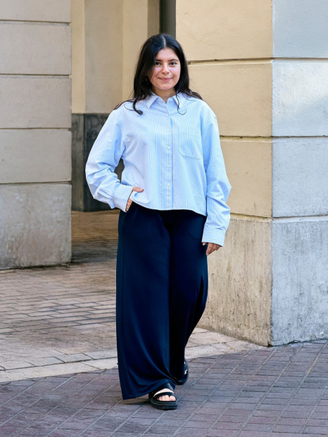 Стильні жіночі штани UNIQLO 1159847213 (Синій M)